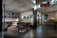 Concrete home interior design