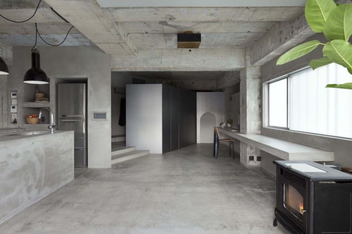 Concrete home interior design